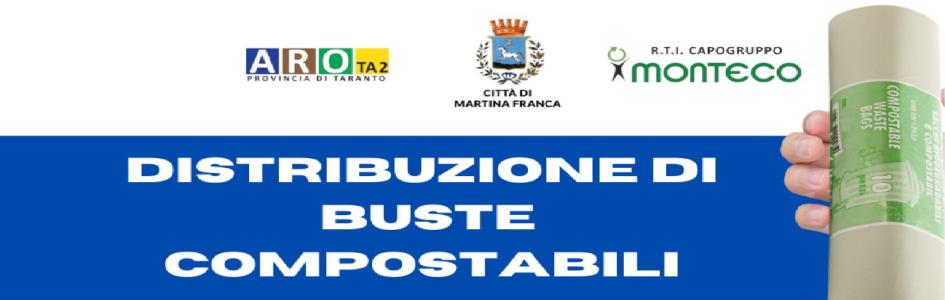 MARTINA FRANCA: Distribuzione buste compostabili. Comunicazione variazione