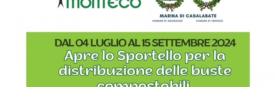 APRE IL FRONT OFFICE PER LA DISTRIBUZIONE DELLE BUSTE COMPOSTABILI 