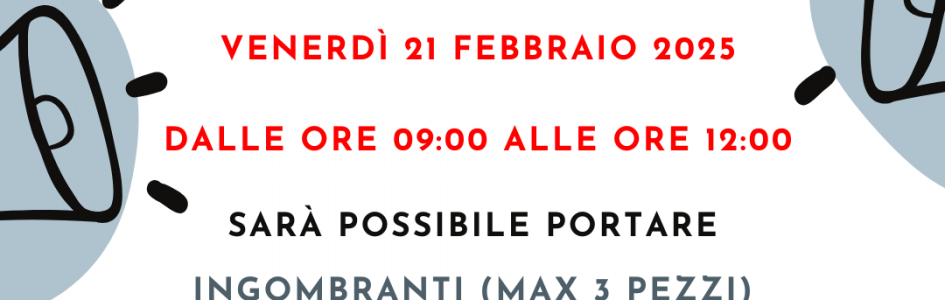 Carosino: Venerdì 21 febbraio conferimento straordinario di ingombranti e potature