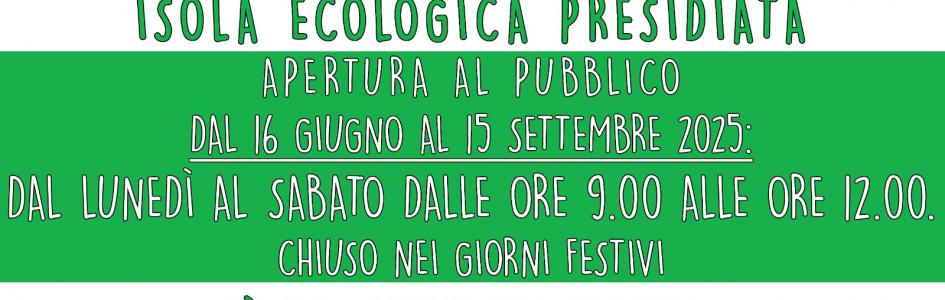 RIAPRE L'ISOLA ECOLOGICA DI CASALABATE