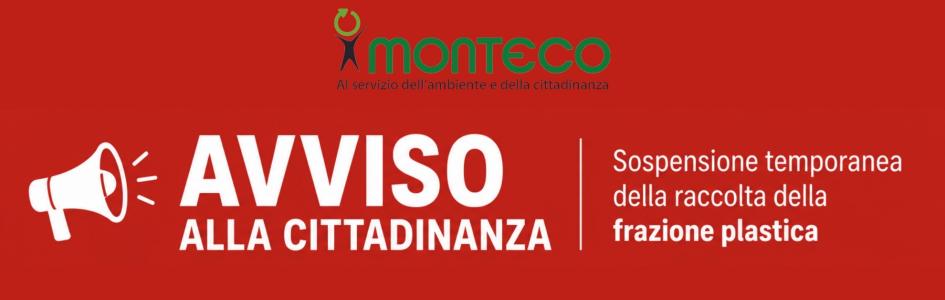 Sospensione Temporanea Raccolta Plastica
